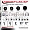 Service Caster 3'' Hard Rubber Wheel Swivel Top Plate Caster Set with 2 Posi Brakes, 4PK SCC-20S314-HRS-2-PLB-2 - alternate 2